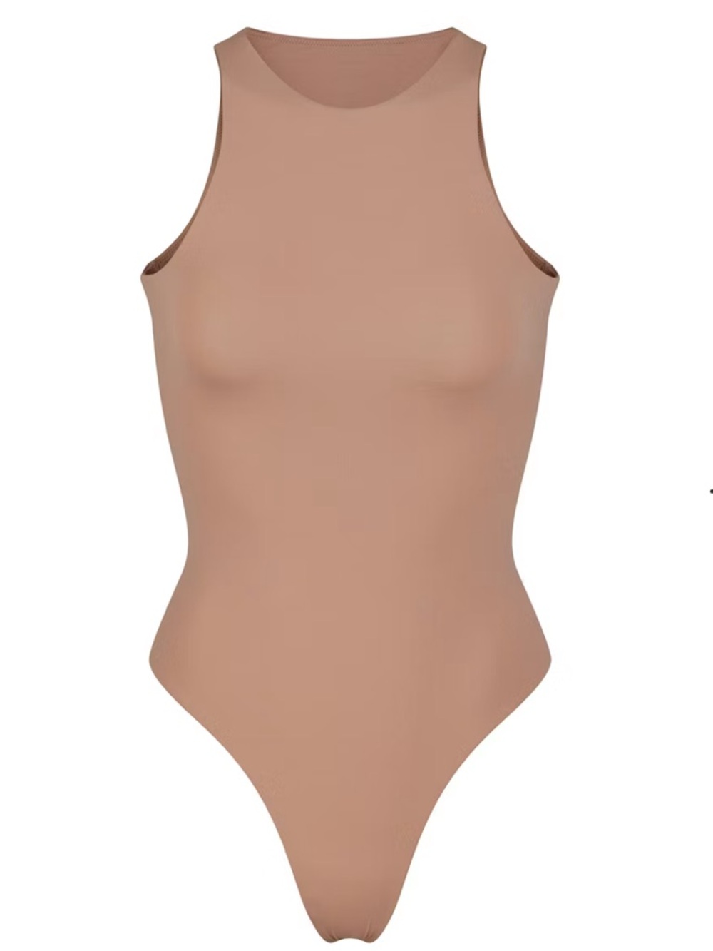 SKIMS Sleeveless High-Neck Bodysuit in Light Beige size S
